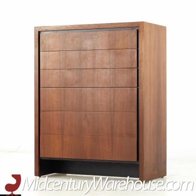  Dillingham Dillingham Mid Century Bookmatched Highboy Dresser
