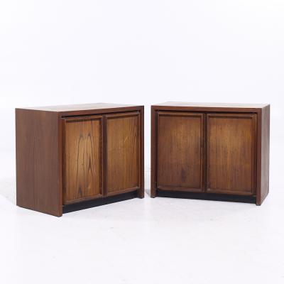  Dillingham Dillingham Mid Century Pecky Cypress Nightstands Pair