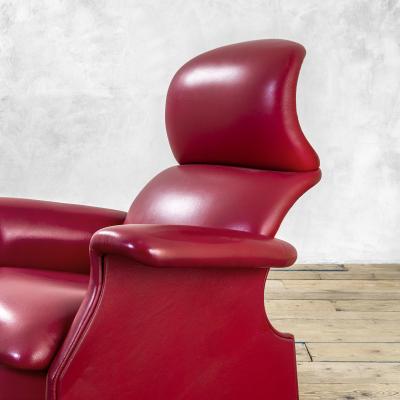  Dino Gavina Studio Simon Dino Gavina Armchair with Pouf mod Viscontea