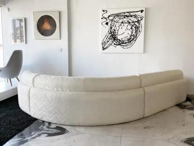 Directional Curved Serpentine Sofa by Directional Furniture