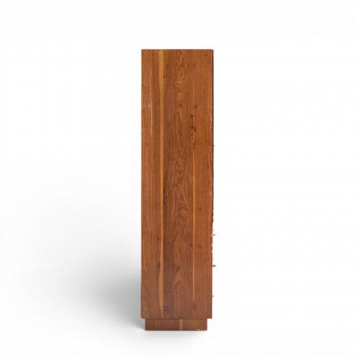  Directional Directional Mid Century Walnut and Chrome Armoire Dresser