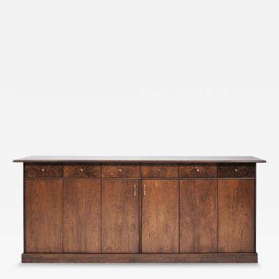  Directional Milo Baughman for Directional Walnut Burl Credenza C 1960s