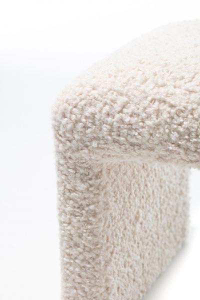  Directional PAIR OF WATERFALL BENCHES IN IVORY BOUCL BY DIRECTIONAL CIRCA 1970S
