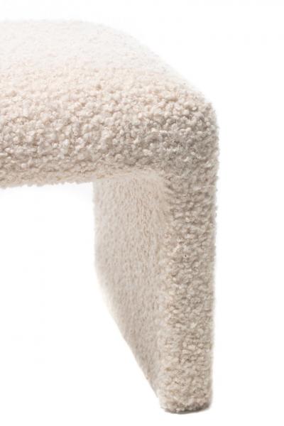  Directional PAIR OF WATERFALL BENCHES IN IVORY BOUCL BY DIRECTIONAL CIRCA 1970S
