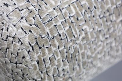  Directional Pair of Directional Ottomans in a Zinc Velvet