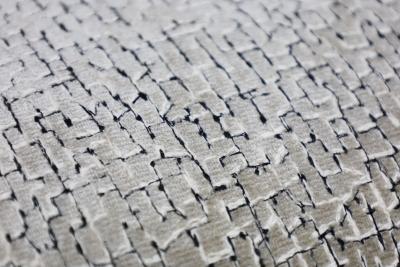  Directional Pair of Directional Ottomans in a Zinc Velvet
