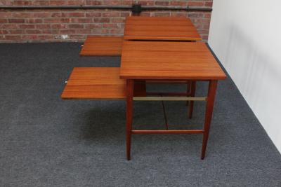  Directional Pair of Paul Mccobb Calvin Group Mahogany and Brass Nightstands for Directional