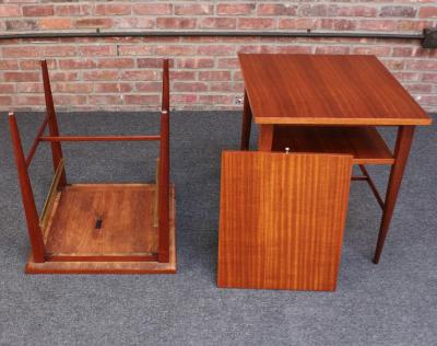  Directional Pair of Paul Mccobb Calvin Group Mahogany and Brass Nightstands for Directional