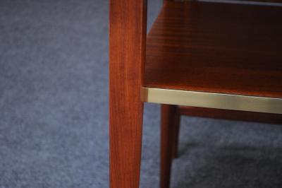  Directional Pair of Paul Mccobb Calvin Group Mahogany and Brass Nightstands for Directional