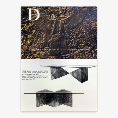  Directional Paul Evans PE 11 Angle Zig Zag Cocktail Table for Directional