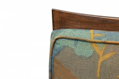  Directional Paul McCobb for Directional AmericanFloral Fabric and Walnut Lounge Armchair