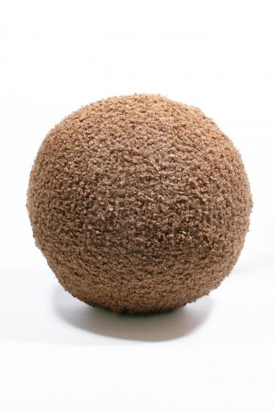  Directional Post Modern Directional Pouf Ottoman in Teddy Bear Camel Boucl 