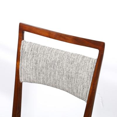  Directional Set of 4 Paul McCobb Mid Century Sculptural Walnut Dining Chairs by Directional