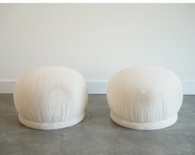  Directional Set of Swivel Poufs Ottomans by Directional 1970s