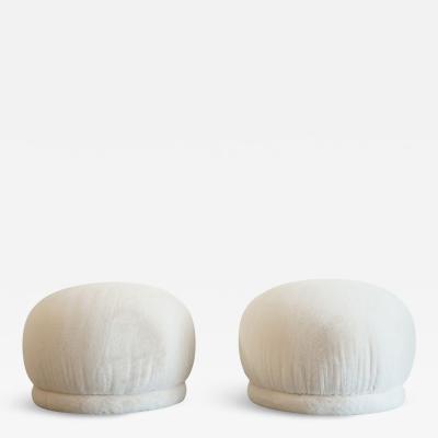  Directional Set of Swivel Poufs Ottomans by Directional 1970s