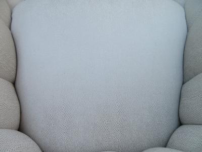  Directional Stunning Pair of Directional Crescent Tufted Swivel Lounge Chair Midcentury