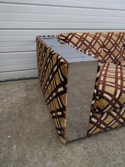  Directional Stunning Paul Evans Chrome Loveseat Sofa Directional Mid Century Modern