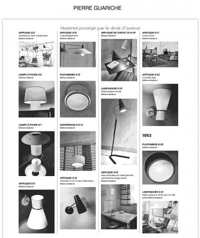  Disderot 1950s Pierre Guariche Model G20 Ceiling Lamp for Disderot