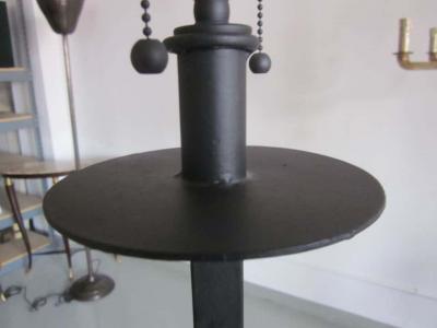  Disderot Pair of French Mid Century Modern Iron Floor Lamps by Disderot