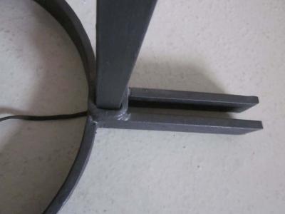  Disderot Pair of French Mid Century Modern Iron Floor Lamps by Disderot