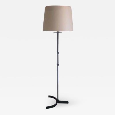  Disderot Pair of French Mid Century Modern Iron Floor Lamps by Disderot