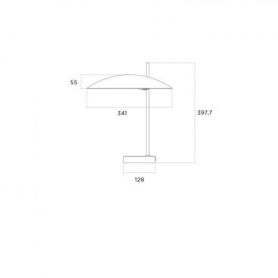  Disderot Pierre Disderot Model 1013 Table Lamp in White Chrome for Disderot France