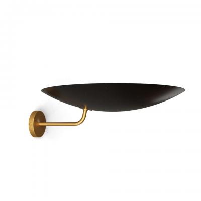  Disderot Pierre Disderot Model 2059 Large Perforated Wall Lamp in Black Brushed Brass