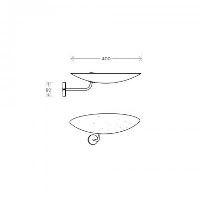  Disderot Pierre Disderot Model 2059 Large Perforated Wall Lamp in Black Brushed Brass