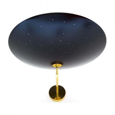  Disderot Pierre Disderot Model 2059 Large Perforated Wall Lamp in Black Brushed Brass