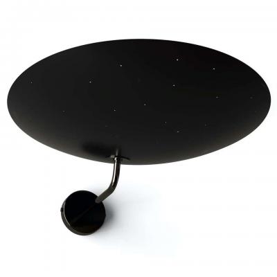  Disderot Pierre Disderot Model 2059 Large Perforated Wall Lamp in Black Brushed Brass