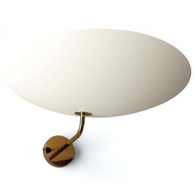  Disderot Pierre Disderot Model 2059 Large Perforated Wall Lamp in Black Brushed Brass