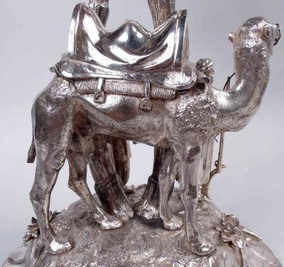  Dobson Sons English Edwardian Exotic Palm Tree Camel Imperial Centerpiece 1902