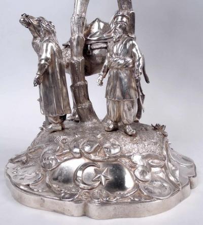  Dobson Sons English Edwardian Exotic Palm Tree Camel Imperial Centerpiece 1902