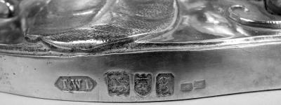  Dobson Sons English Edwardian Exotic Palm Tree Camel Imperial Centerpiece 1902