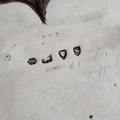  Dobson Sons Large silver salver by Dobson Sons 19th century