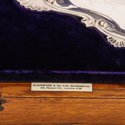  Dobson Sons Large silver salver by Dobson Sons 19th century