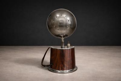  Dominici Rewired Brazilian Modern Chrome Table Lamp by Dominici 1950s