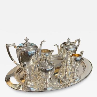  Dominick Haff Dominick Haff Sterling Silver Coffee and Tea Service with Tray circa 1895
