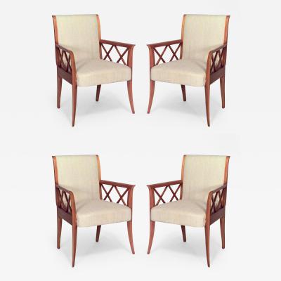  Dominique 2 Pair of French 1940s Maple Armchairs