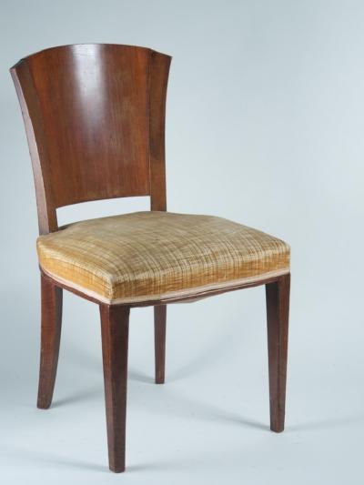 Dominique Dominique Set of Six Rosewood and Walnut Dining Chairs