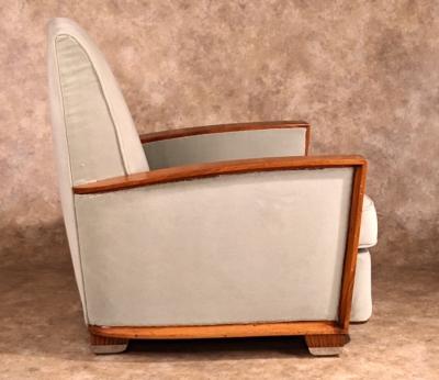  Dominique Dominique pair of club chairs with footstool