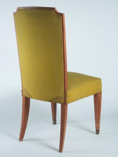  Dominique Dominique set of 8 high back walnut dining chairs