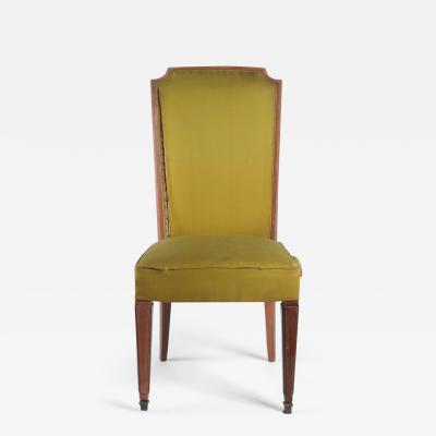  Dominique Dominique set of 8 high back walnut dining chairs