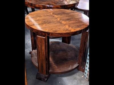  Dominique Dominique side end table in figured rosewood