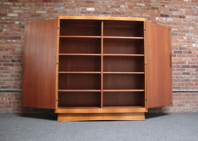  Dominique French Art Deco Sycamore and Mahogany Armoire by Dominique