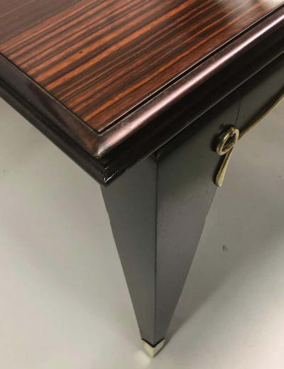  Dominique French Macassar Ebony Dining Table and 2 Leaves by Dominique Paris circa 1925