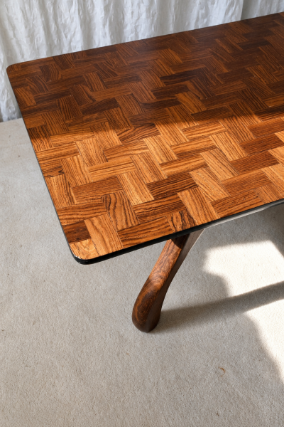  Don S Shoemaker Don S Shoemaker Cocobolo Parquet Coffee Table for Se al S A Mexico 1960s