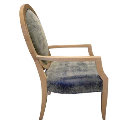  Donghia Donghia Pair of Elegant Lounge Chairs in Avodire 1980s