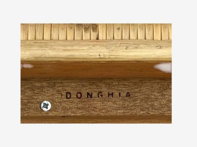  Donghia John Hutton Donghia Mahogany Wicker Cane Merbau Lounge Chairs USA 1995