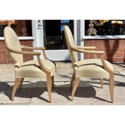  Donghia Pair of Signed Donghia Modern Designer Arm Chairs